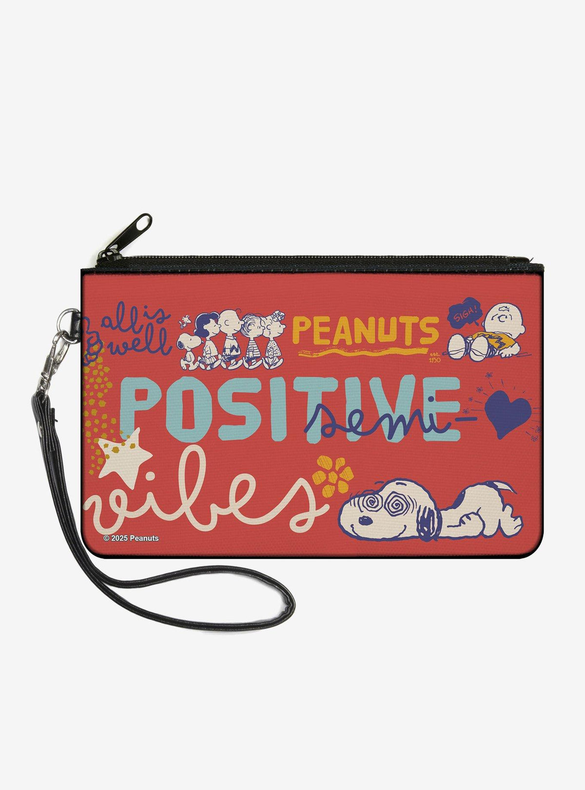 Billetera tipo clutch Peanuts Gang con cierre