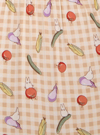 Falda maxi a cuadros de My Neighbor Totoro con verduras