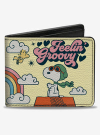 Billetera Peanuts de Snoopy Flying Ace y Woodstock