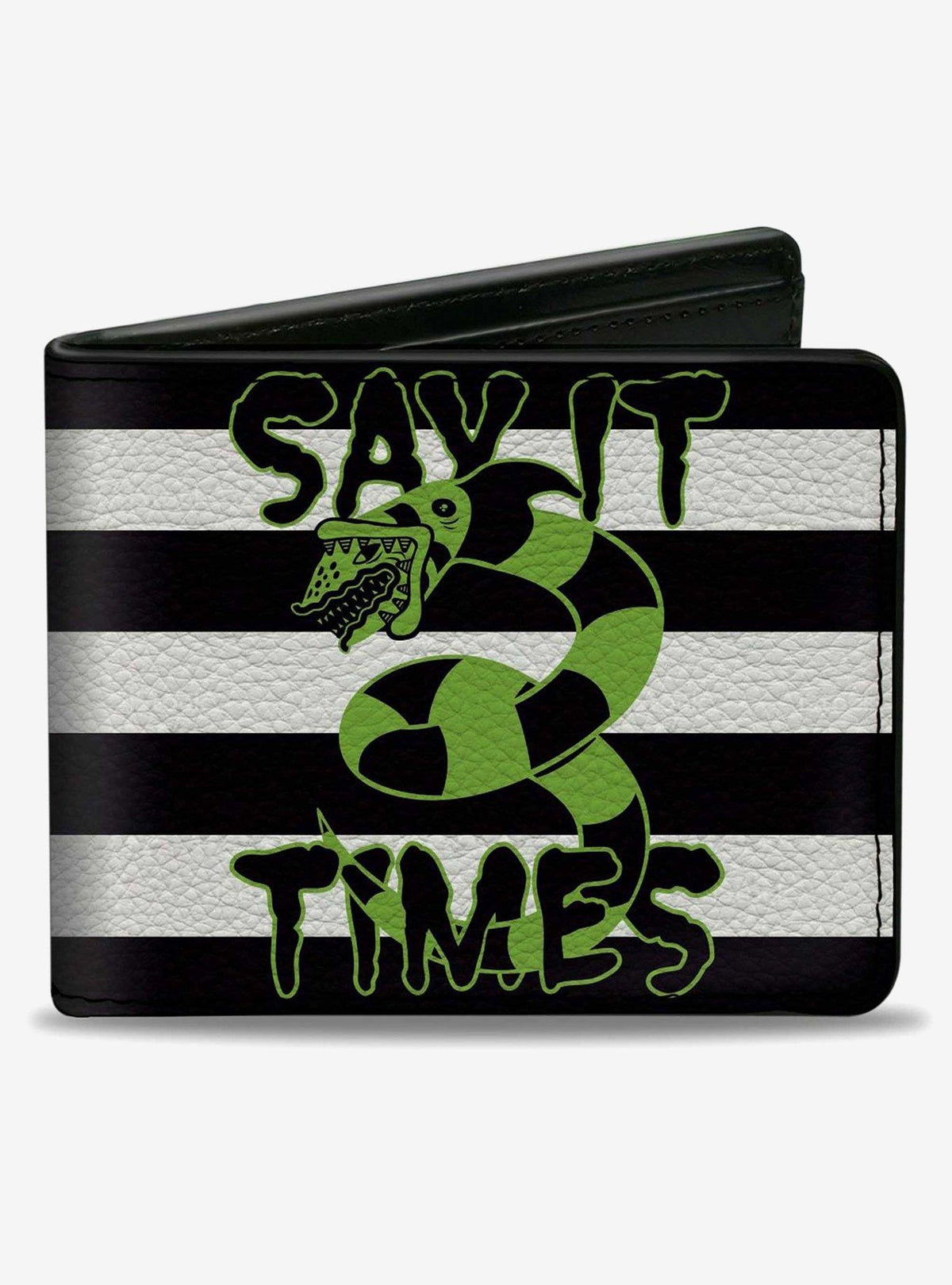 Billetera bifold Beetlejuice Sandworm a rayas