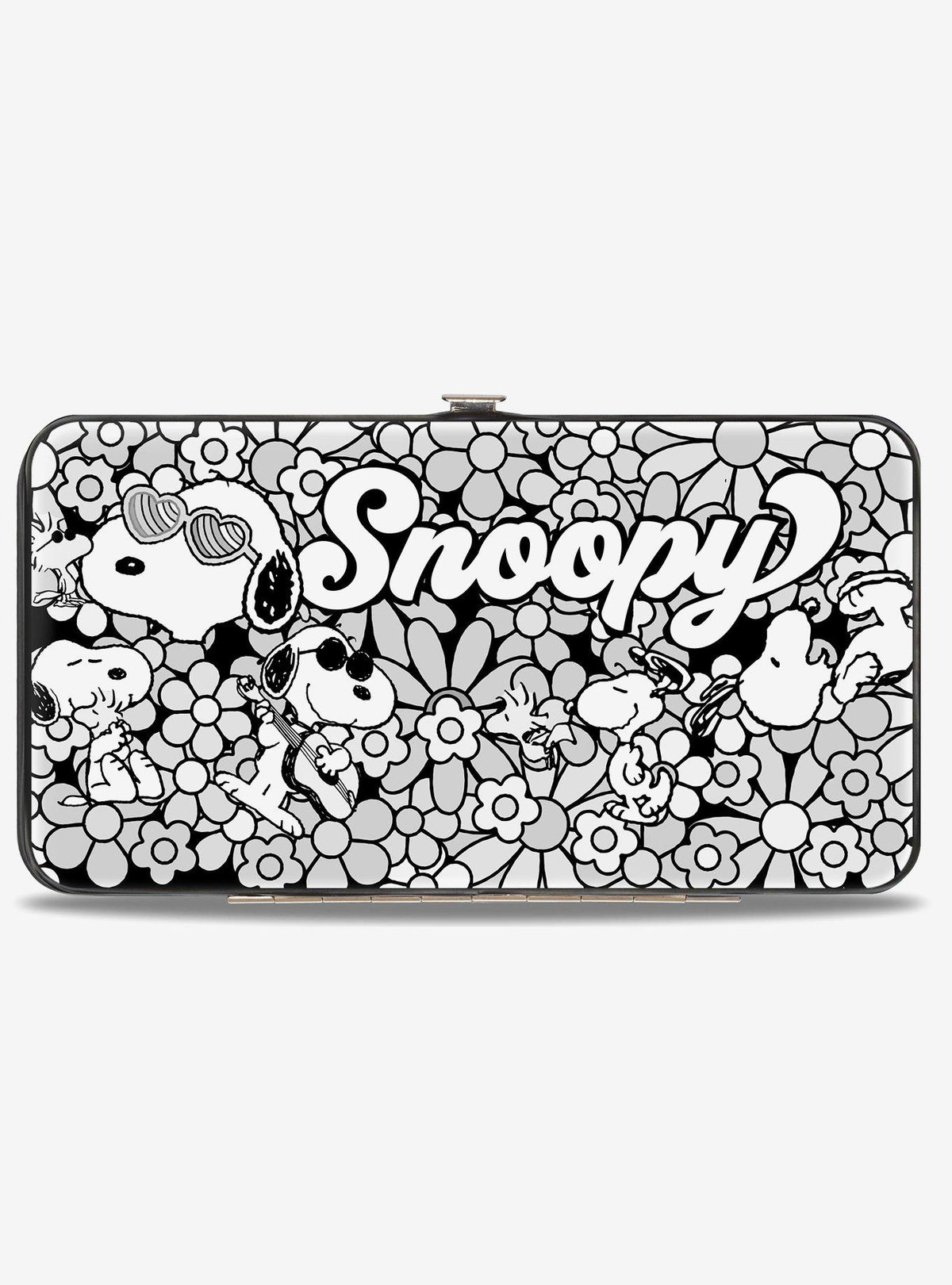 Billetera con bisagra de Snoopy y flores