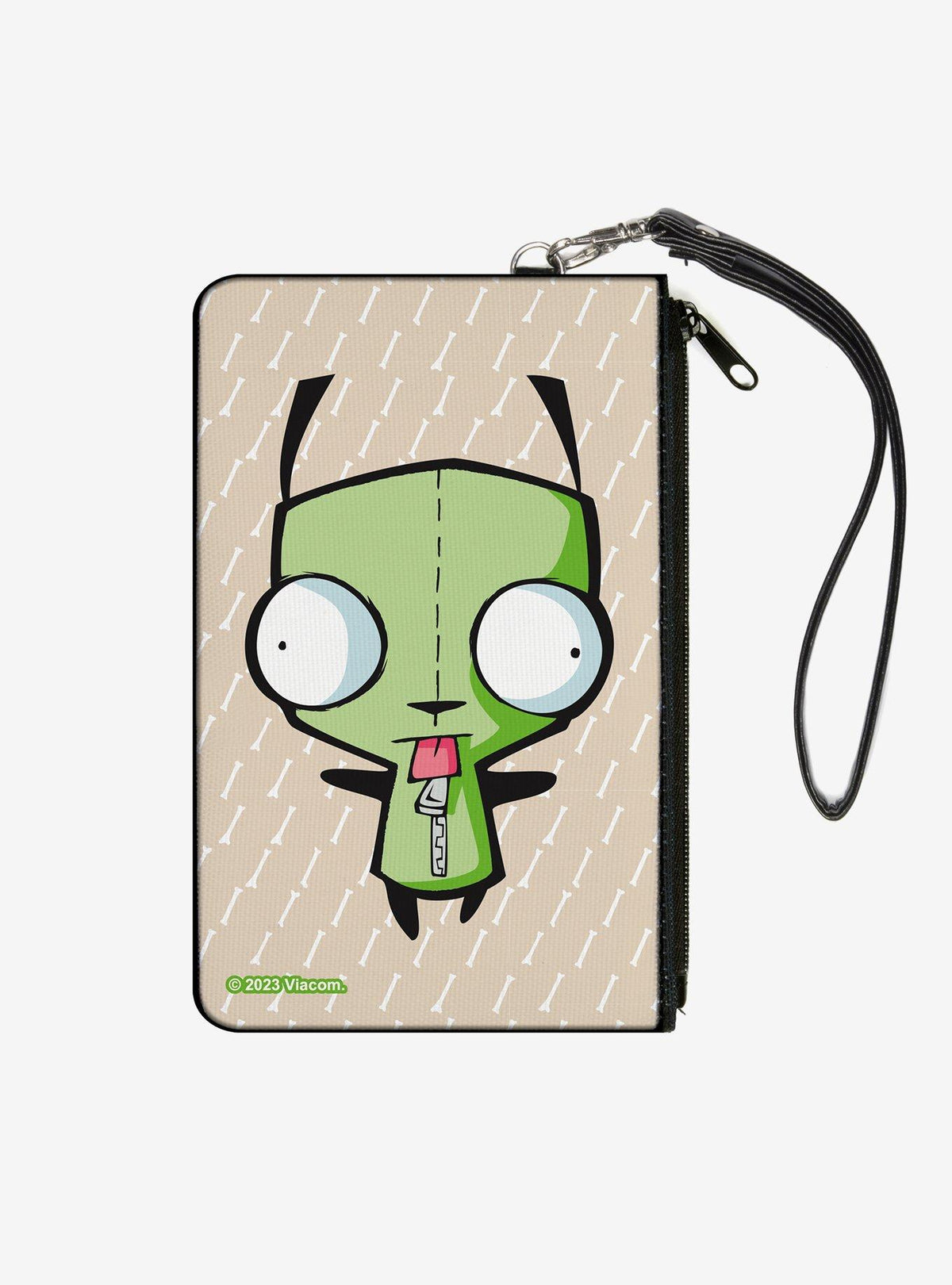 Billetera de mano con cierre GIR y hueso – Invader Zim