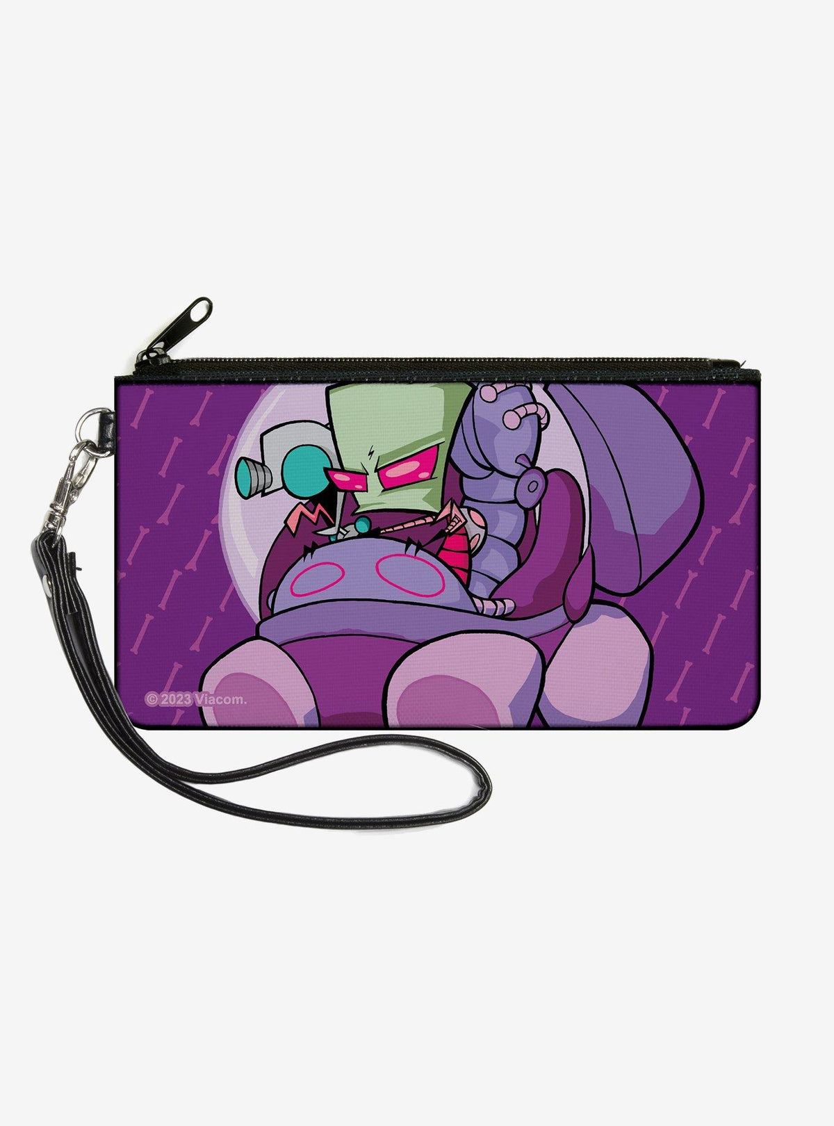 Billetera clutch Invader Zim y GIR: Voot Cruiser y huesos