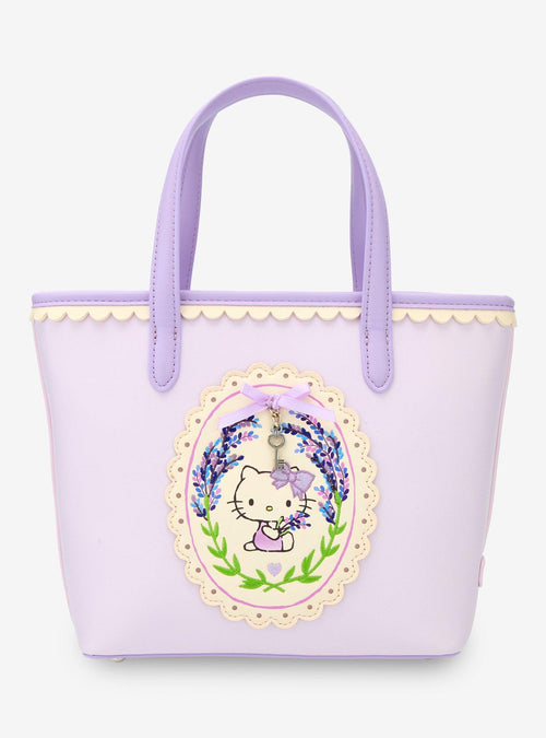 Mini cartera cruzada Hello Kitty con flores lavanda