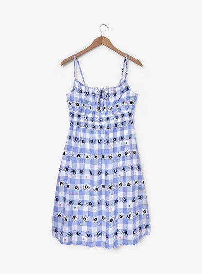 Vestido midi a cuadros de Spirited Away con Soot Sprites