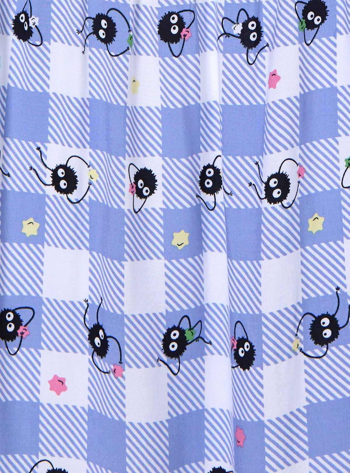 Vestido midi a cuadros de Spirited Away con Soot Sprites