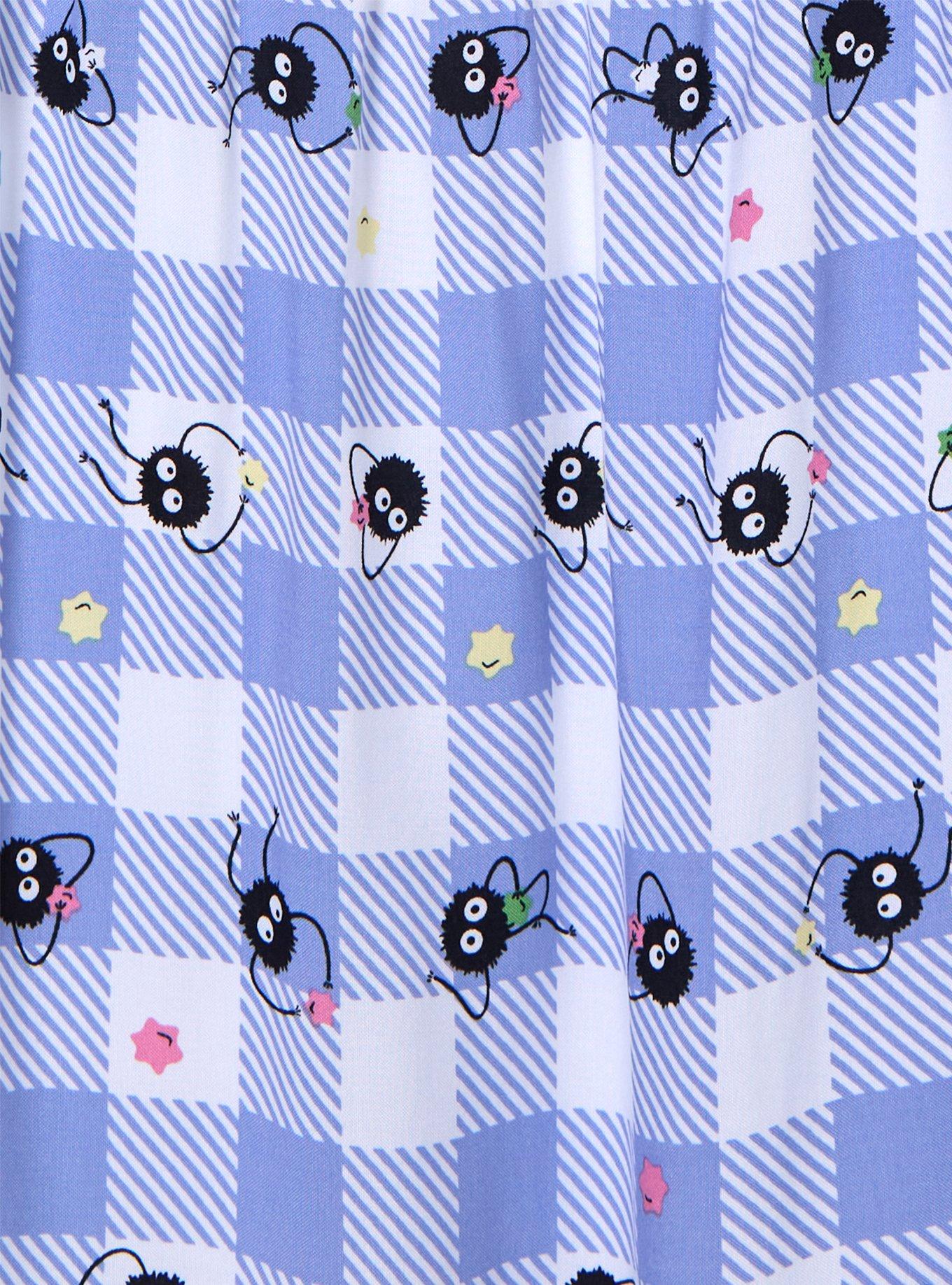 Vestido midi a cuadros de Spirited Away con Soot Sprites