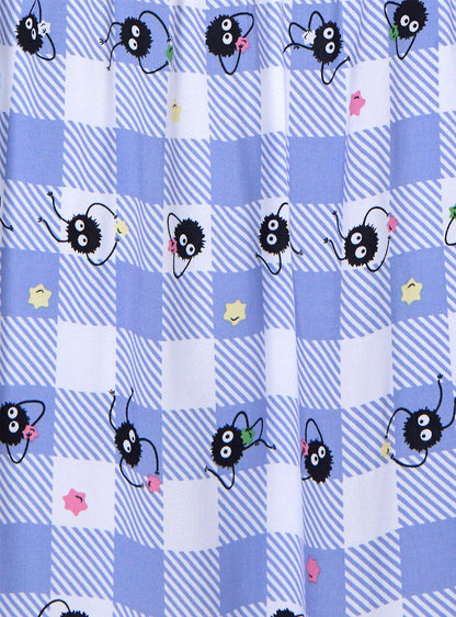 Vestido midi a cuadros de Spirited Away con Soot Sprites