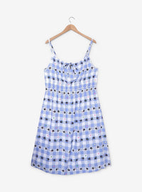 Vestido midi de cuadros de Spirited Away, tallas grandes
