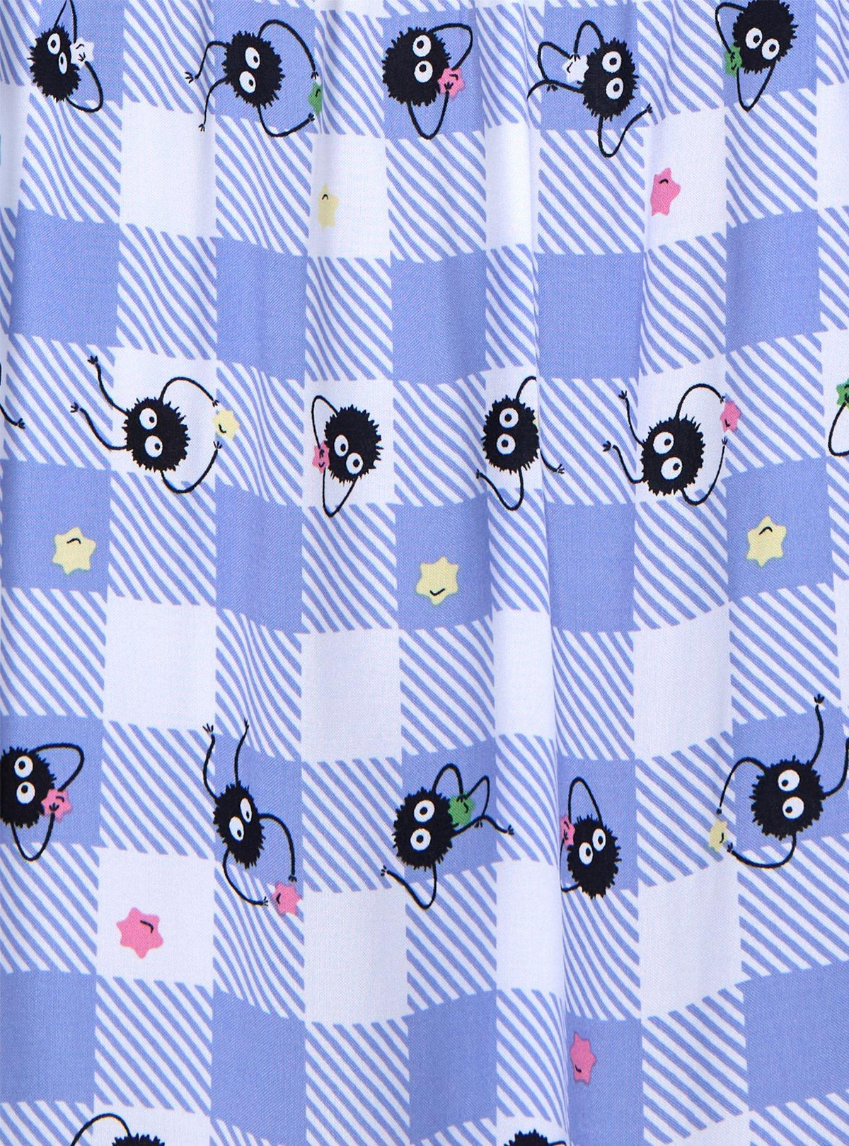 Vestido midi de cuadros de Spirited Away, tallas grandes