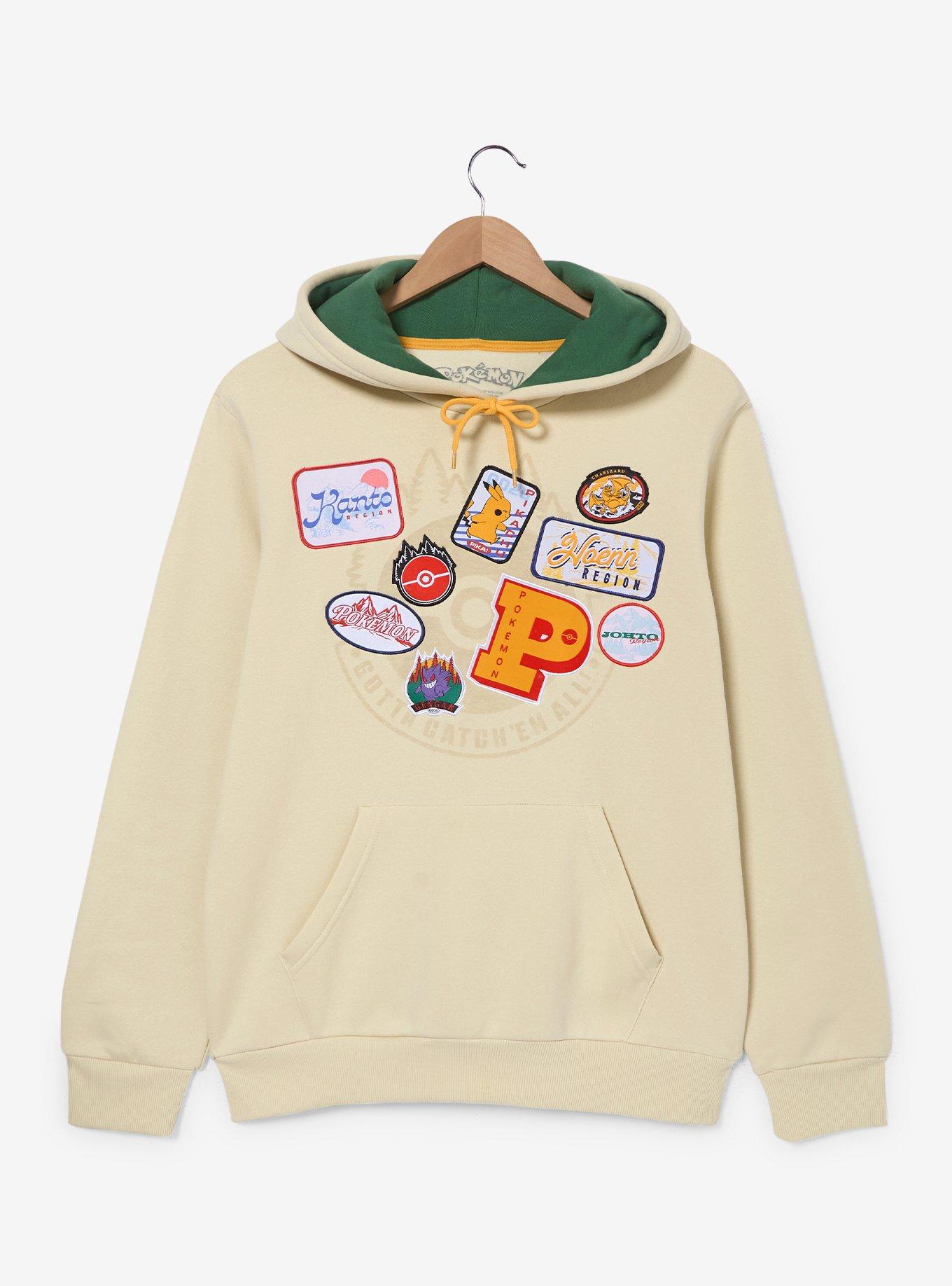 Polerón con insignias bordadas de Pokémon