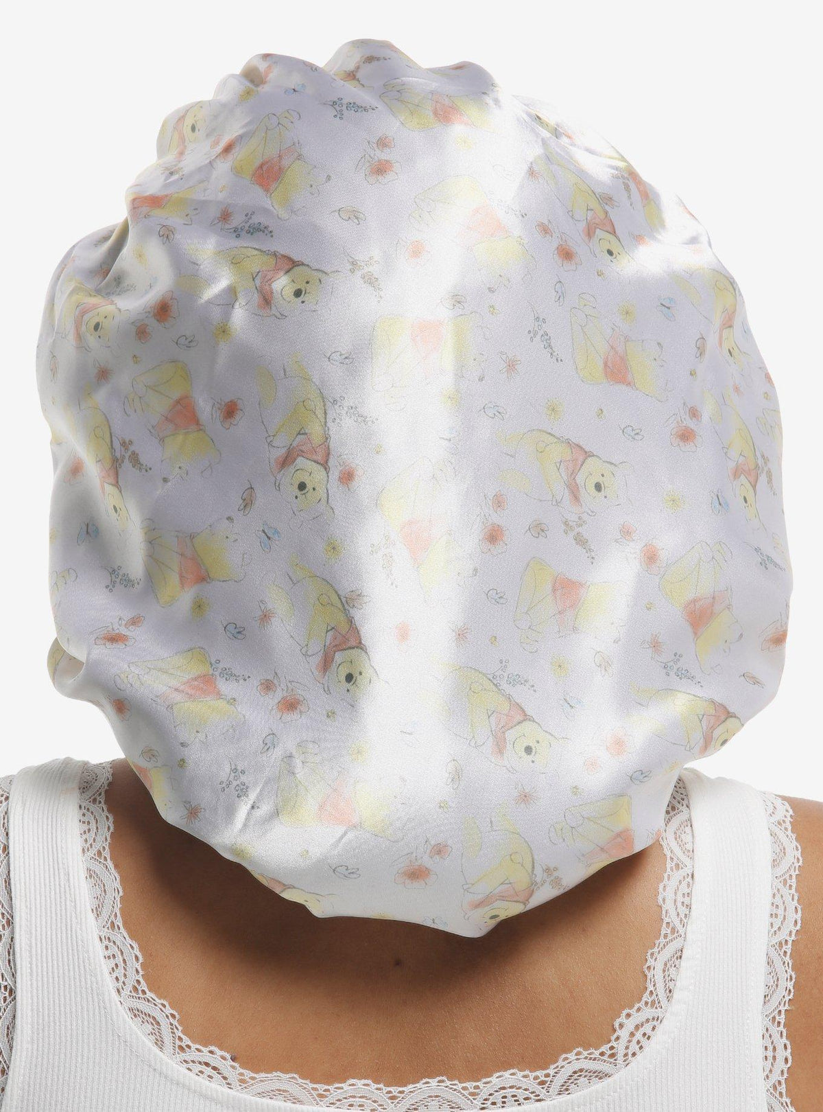 Gorro satinado de Winnie the Pooh con flores