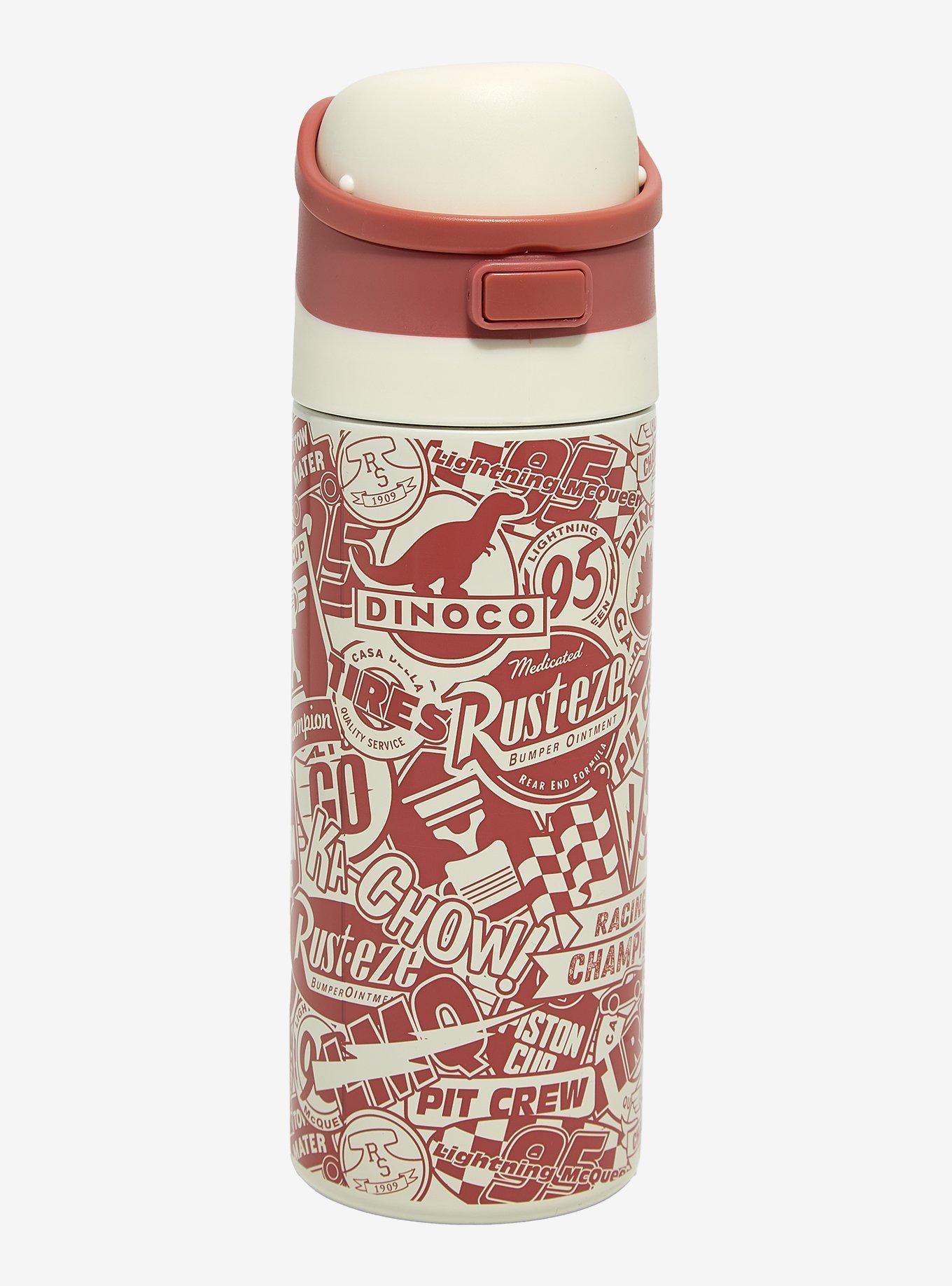 Botella de agua con logos de Disney Pixar Cars