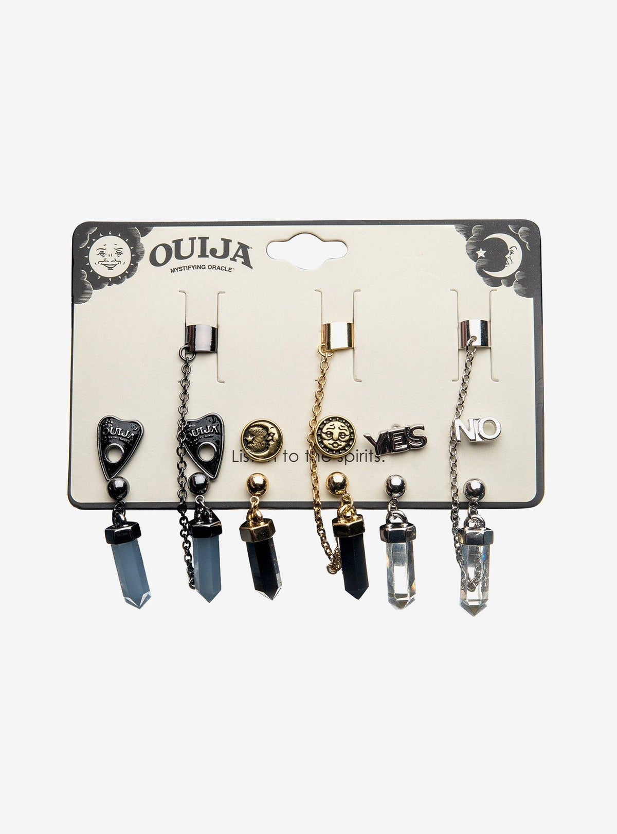 Set de aros Ouija con cristales de imitación
