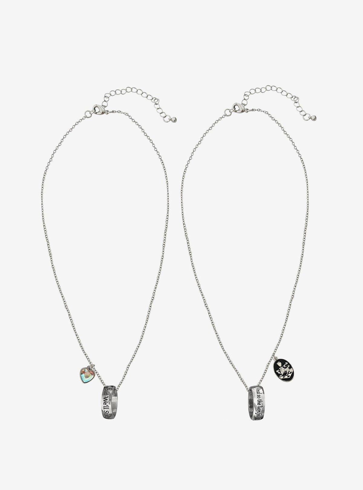 Set de collares con anillos de frases de Twilight