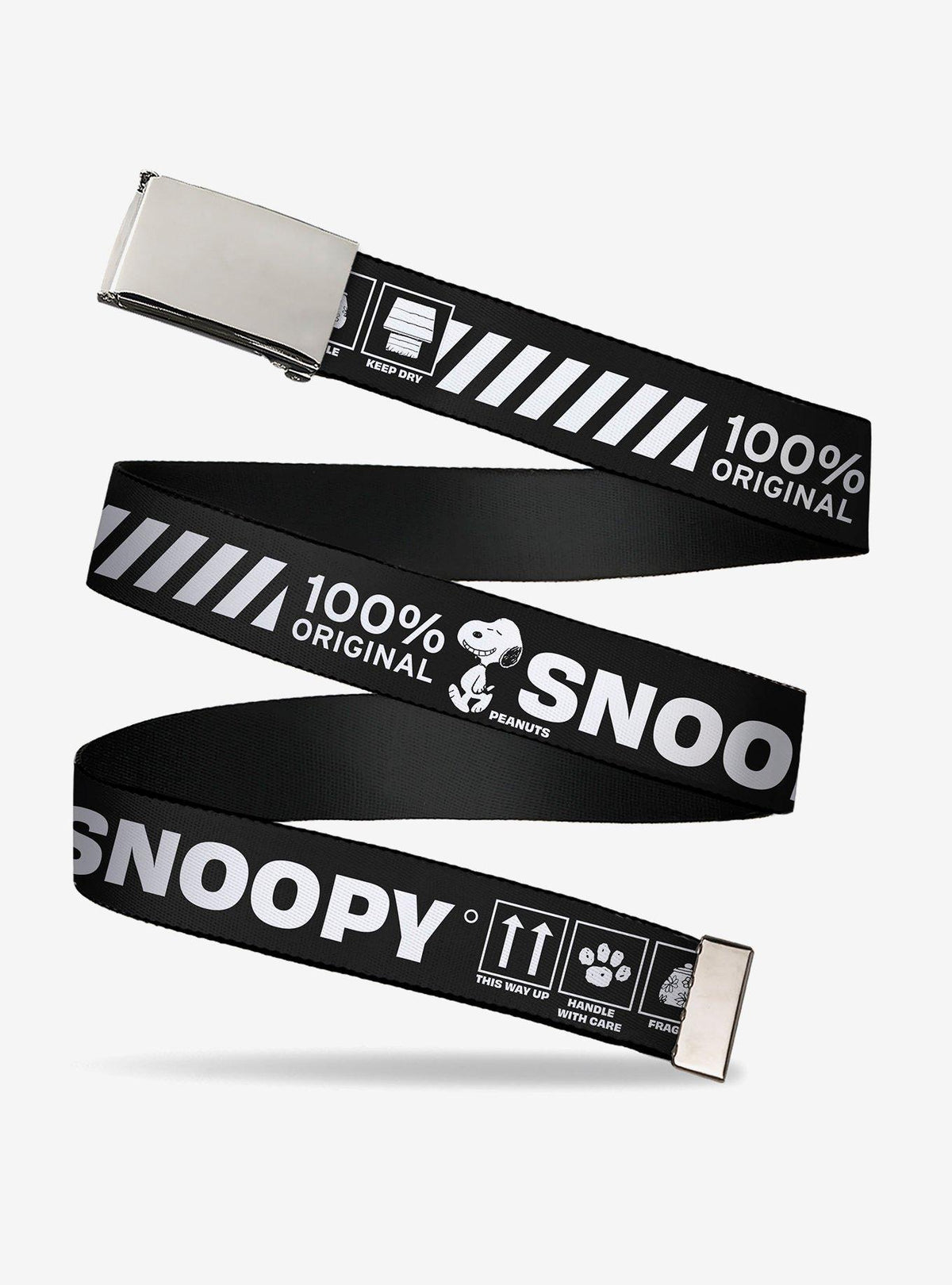 Cinturón ajustable Peanuts de Snoopy con símbolos de cuidado