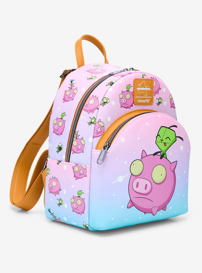 Mochila mini Invader Zim con GIR y su cerdito