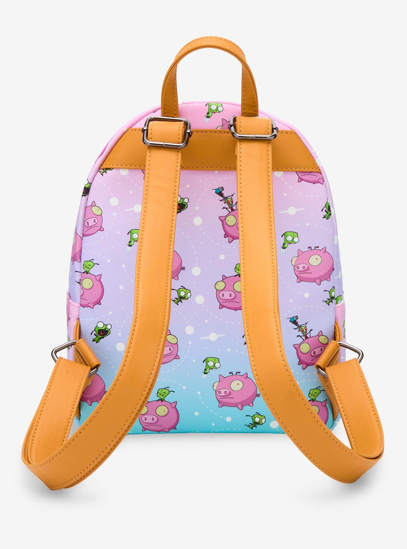 Mochila mini Invader Zim con GIR y su cerdito