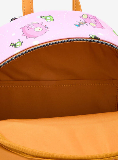 Mochila mini Invader Zim con GIR y su cerdito