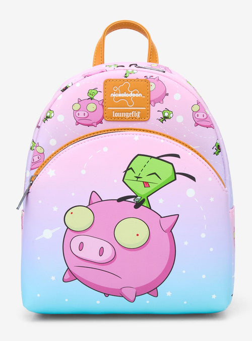 Mochila mini Invader Zim con GIR y su cerdito