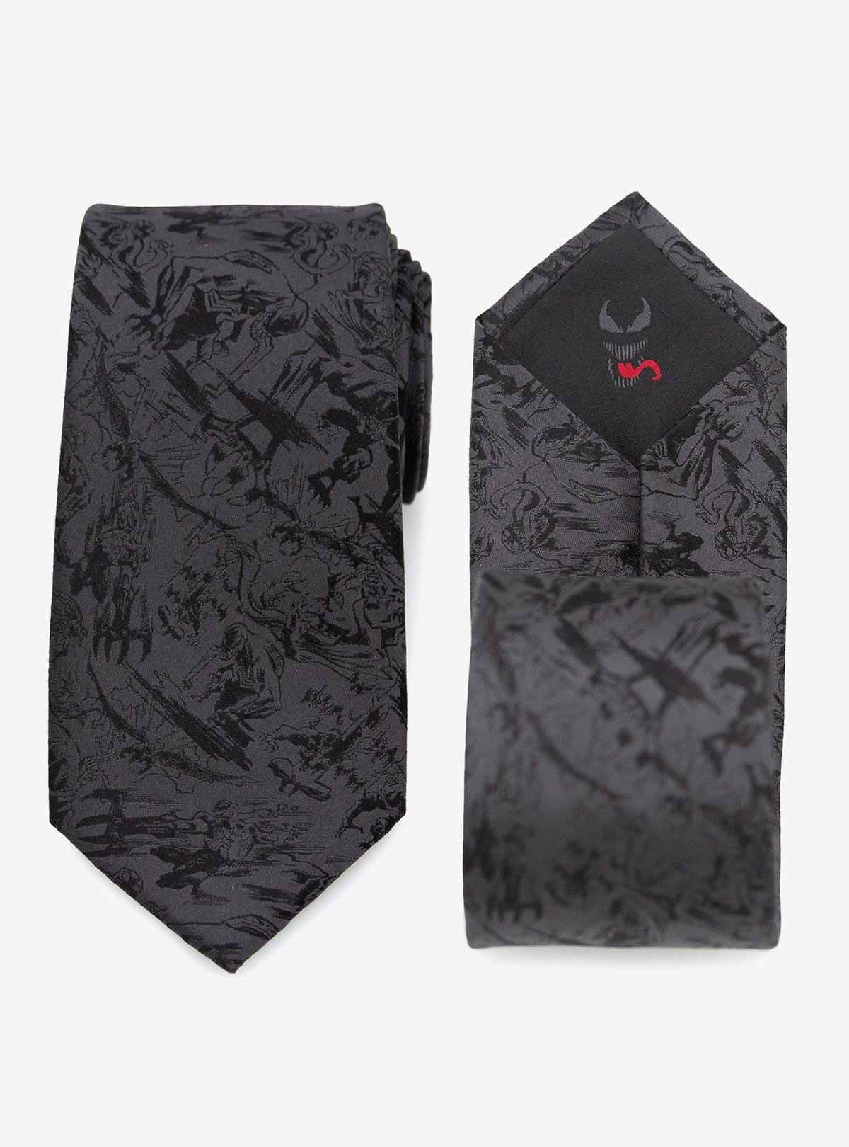 Corbata Marvel Venom gris oscuro de seda para hombre