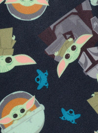 Corbata azul marino Star Wars Mando y Grogu para niños