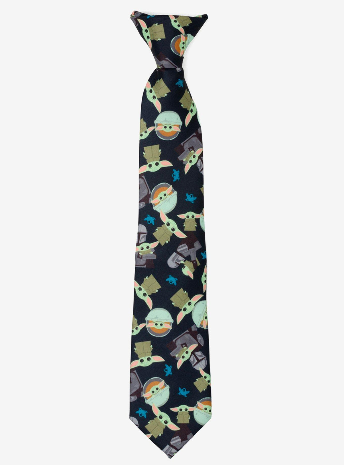 Corbata azul marino Star Wars Mando y Grogu para niños