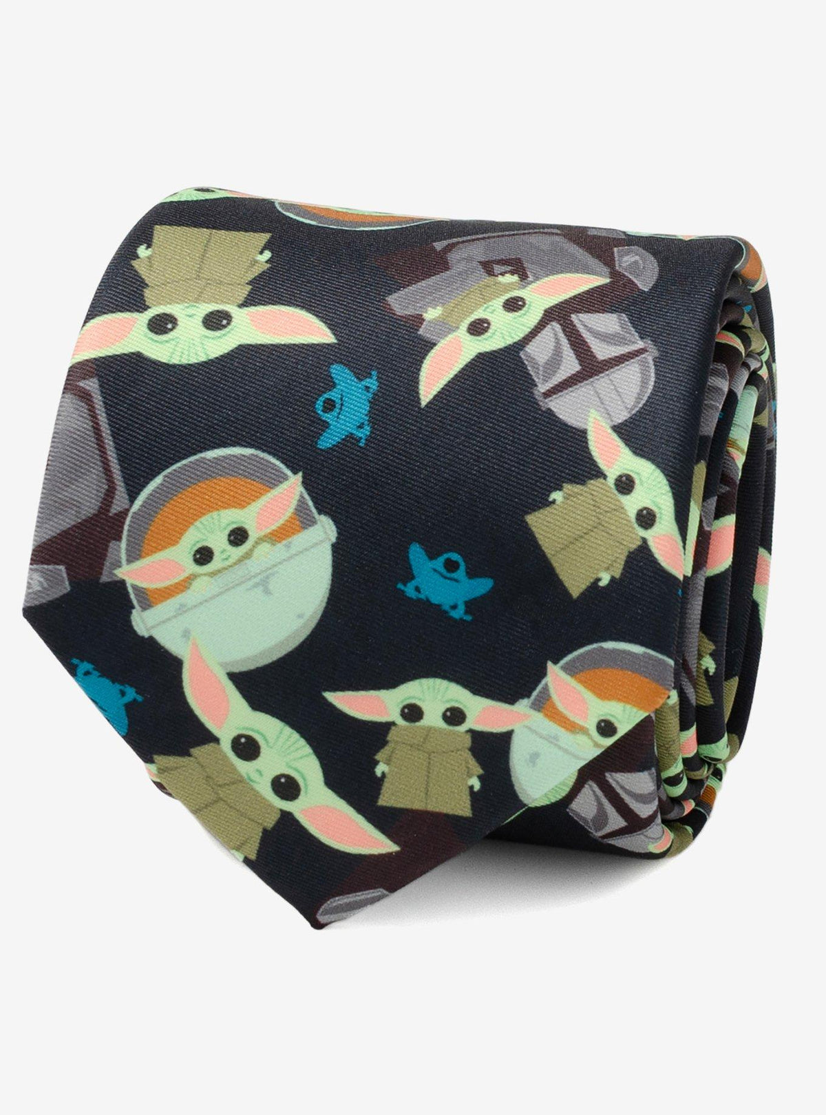Corbata azul marino Star Wars: The Mandalorian, Mando y Grogu