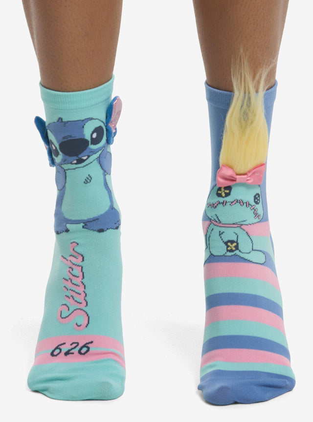 Calcetines disparejos Disney de Stitch y Scrump