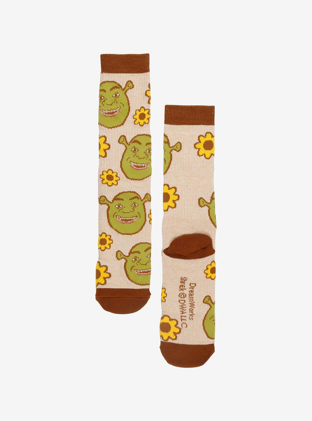 Calcetines Shrek con girasoles