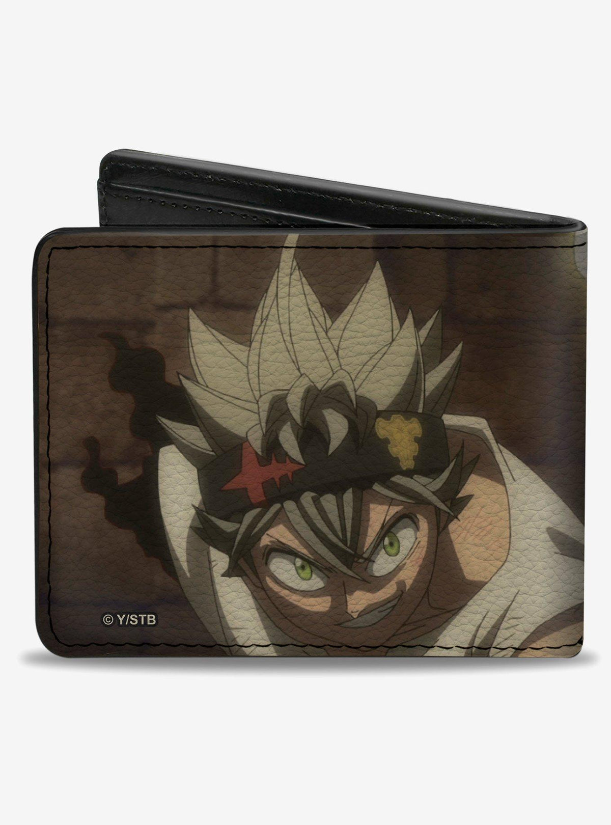 Billetera bifold verde Black Clover de Asta y Licht