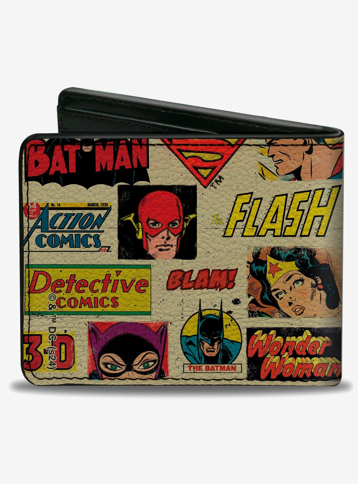 Billetera bifold retro de Justice League
