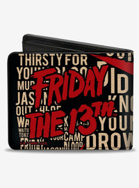 Billetera plegable Friday the 13th con máscara de Jason
