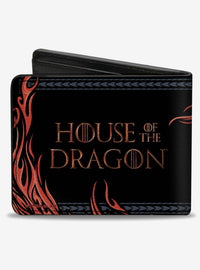 Billetera House of the Dragon con dragón y llamas