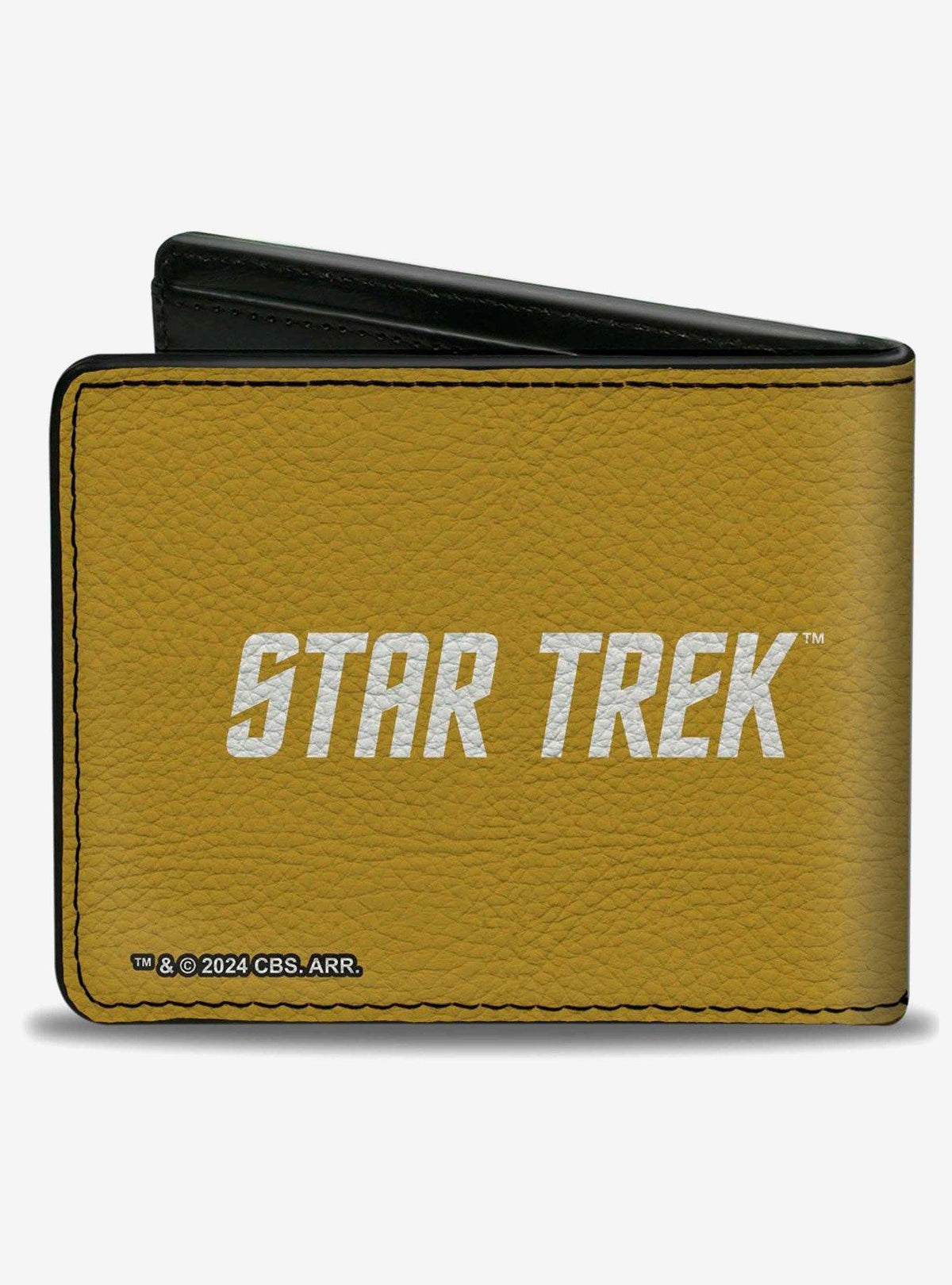 Billetera dorada Star Trek con insignia de Starfleet Command