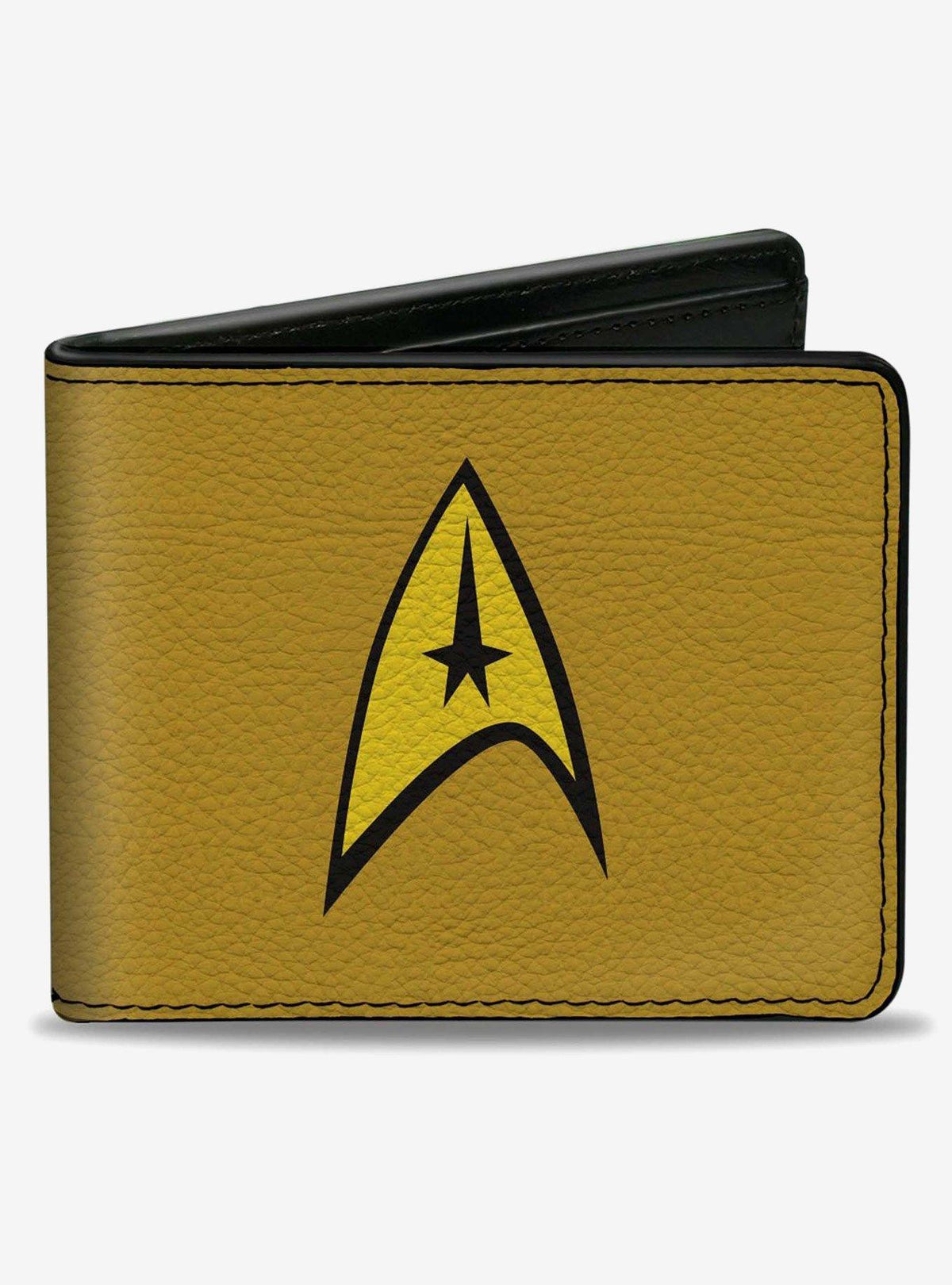 Billetera dorada Star Trek con insignia de Starfleet Command