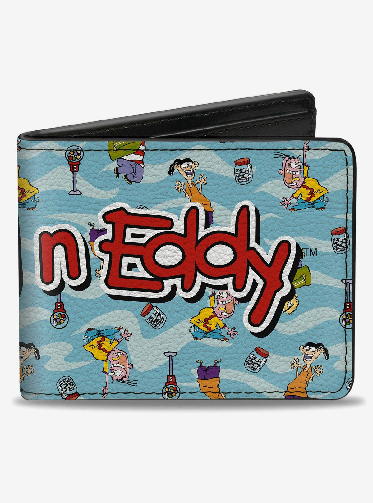 Billetera plegable Ed, Edd y Eddy con logos y personajes