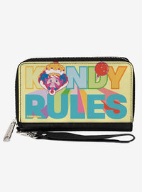 Candy Land: billetera con cierre y rostro de King Kandy