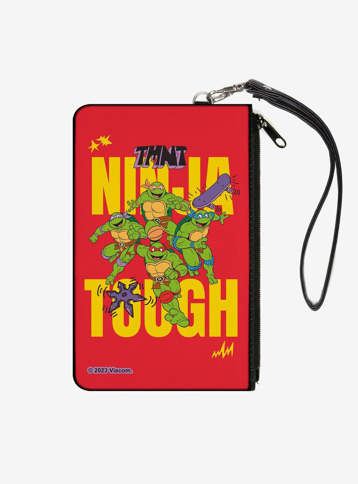 Billetera con cierre y correa de muñeca Tortugas Ninja