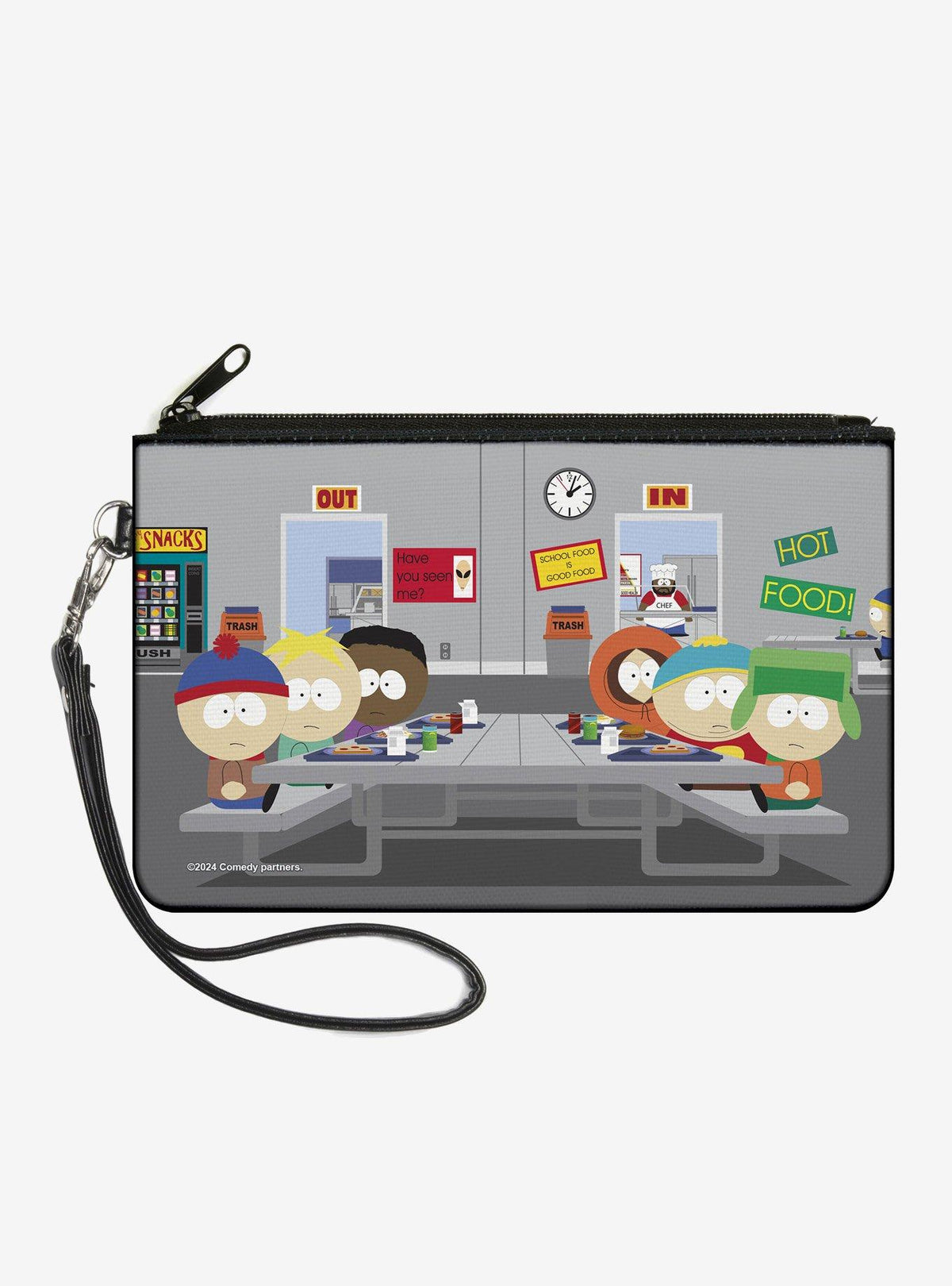 Billetera clutch South Park: escena en la cafetería
