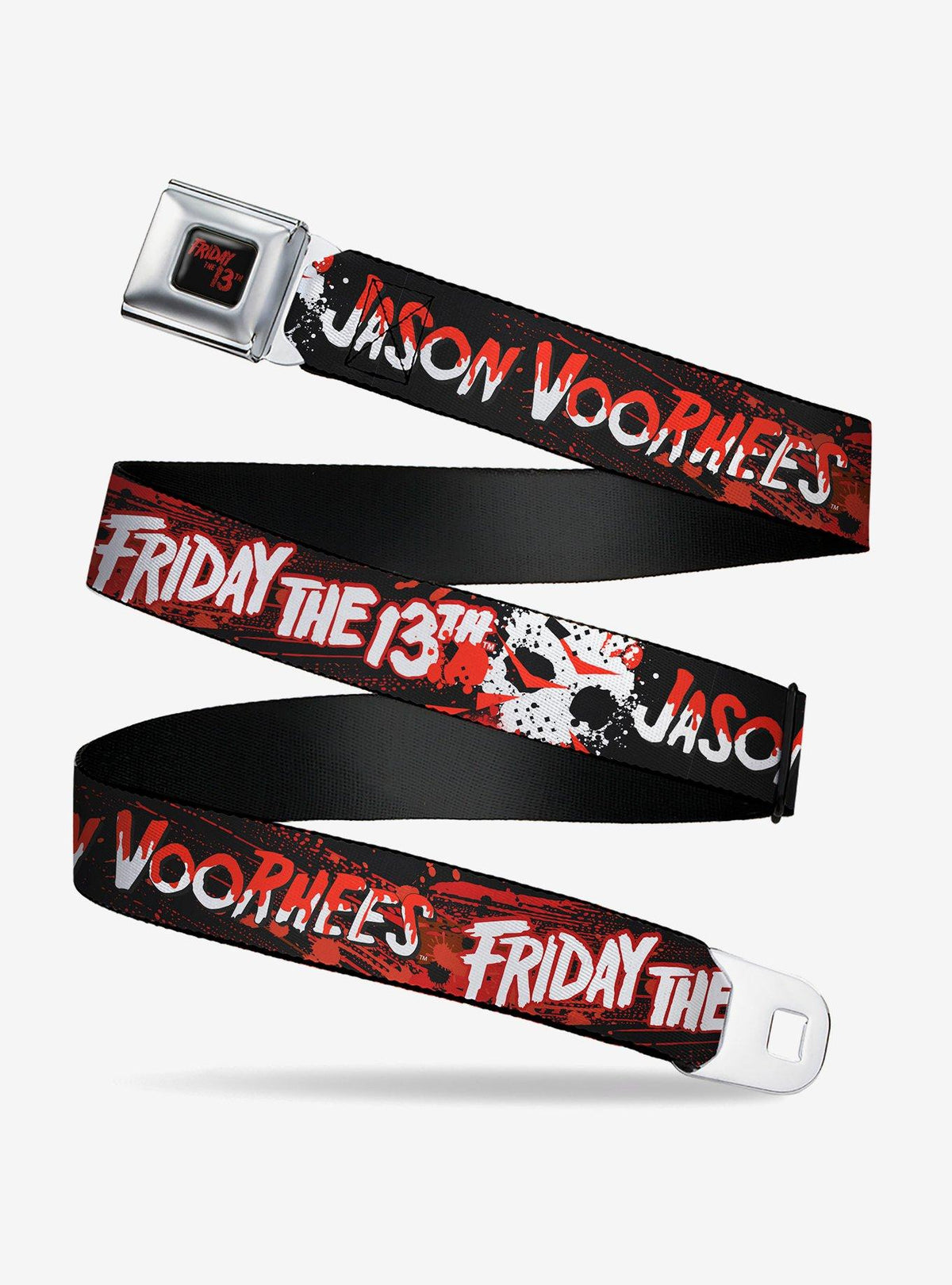 Cinturón de Jason Voorhees con hebilla tipo cinturón de auto