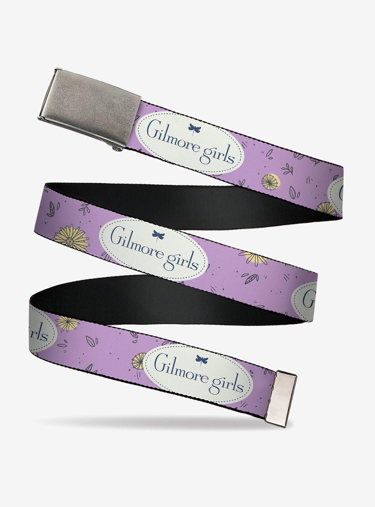 Cinturón lavanda Gilmore Girls con logo y pétalos