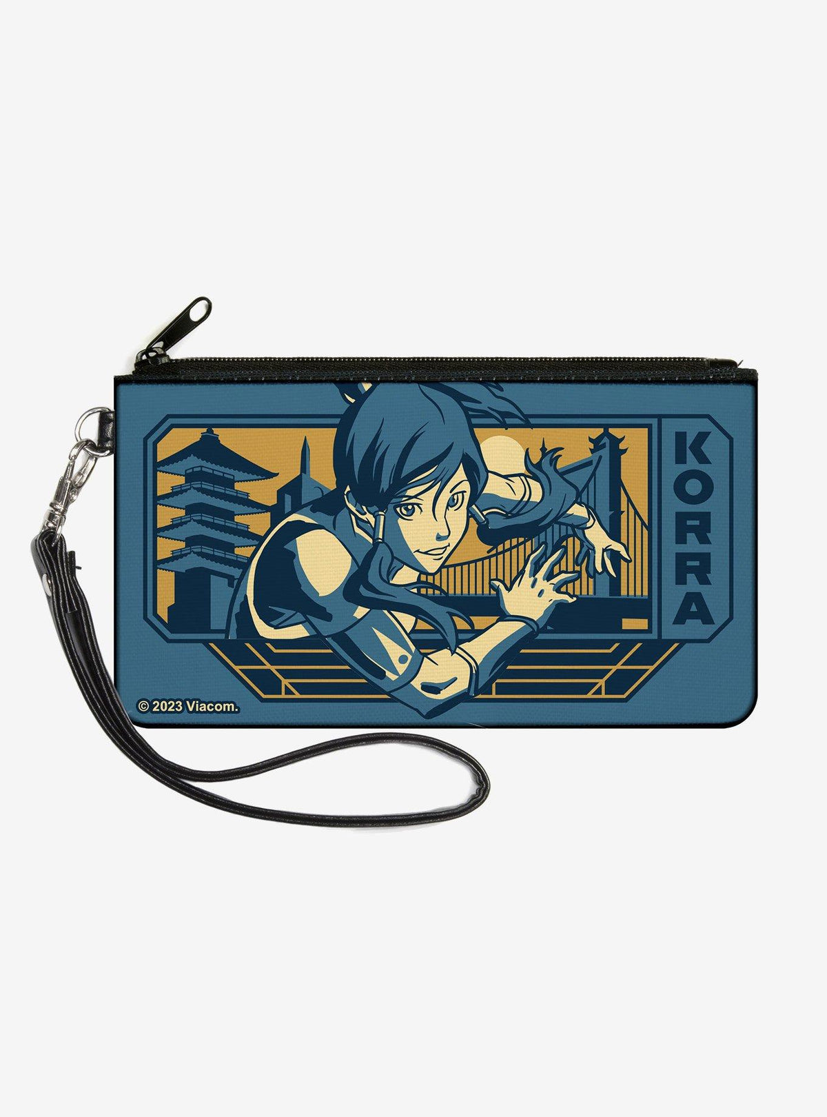 Billetera clutch de Korra en pose de puente