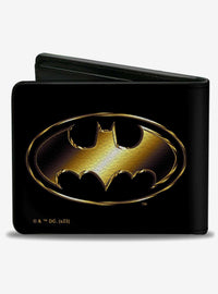 Billetera dorada Batman y Batiseñal de la Liga de la Justicia