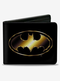 Billetera dorada Batman y Batiseñal de la Liga de la Justicia