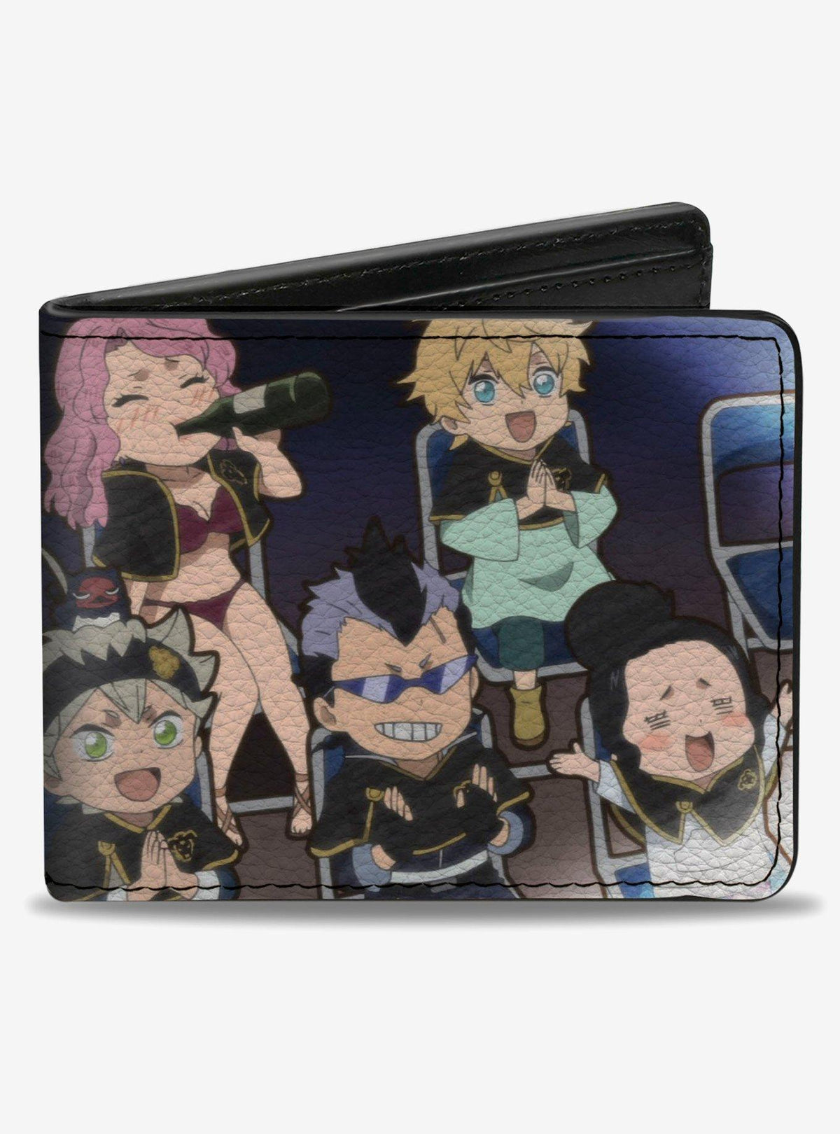 Billetera Black Clover con personajes chibi