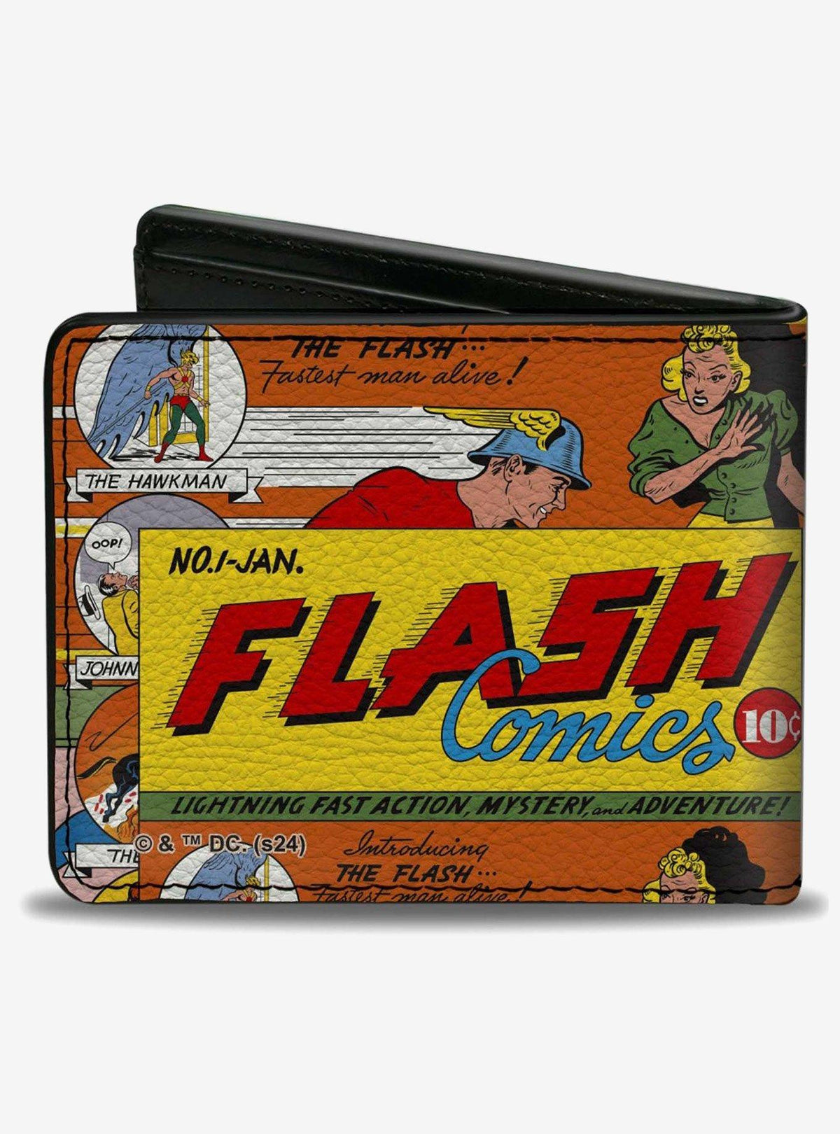Billetera plegable DC Comics con viñetas de Flash