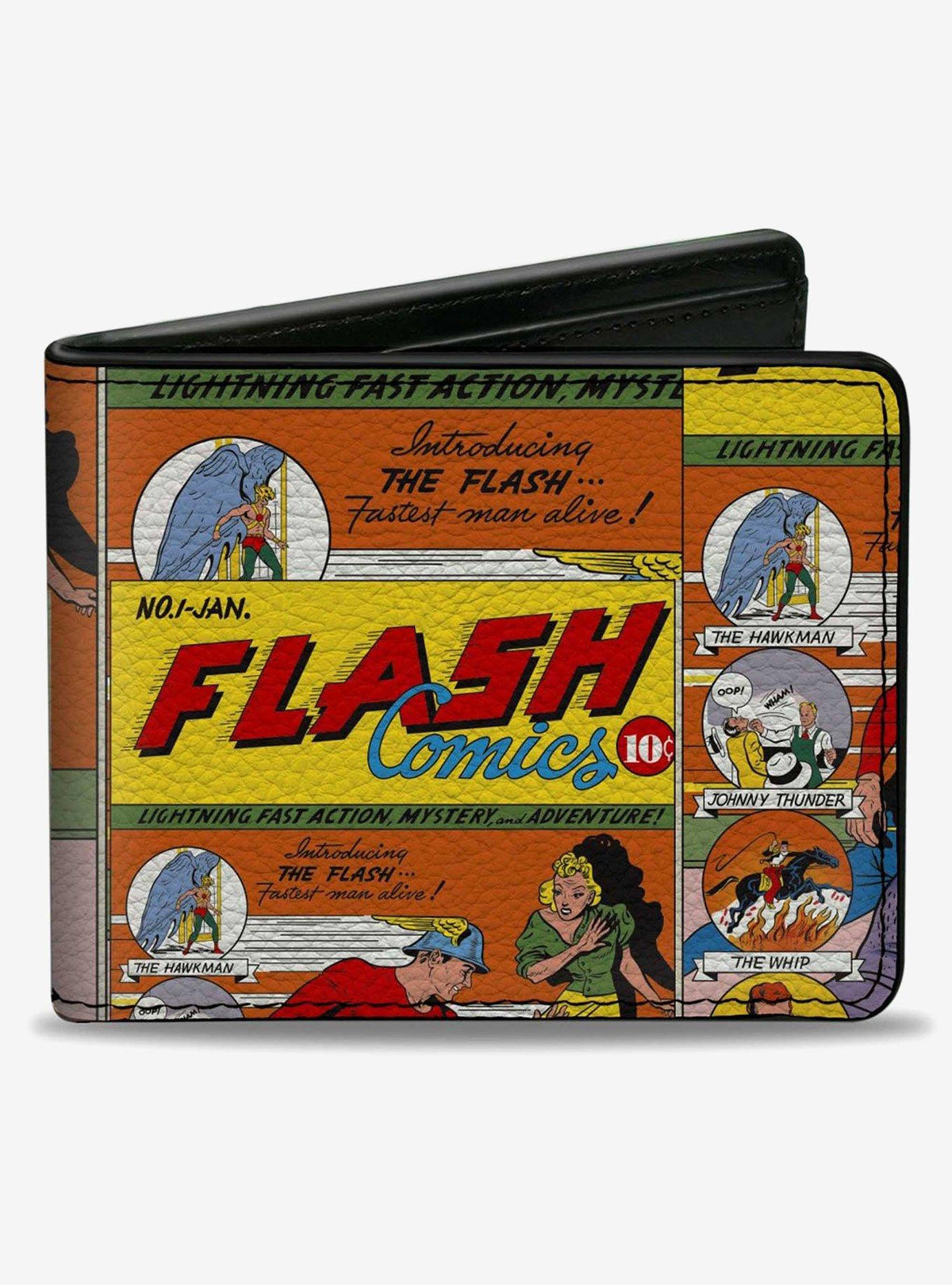Billetera plegable DC Comics con viñetas de Flash