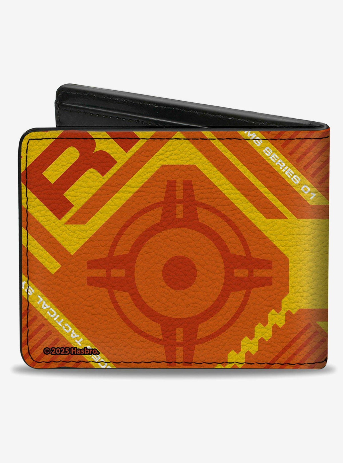 Billetera Nerf con texto y diseño de blanco