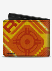 Billetera Nerf con texto y diseño de blanco